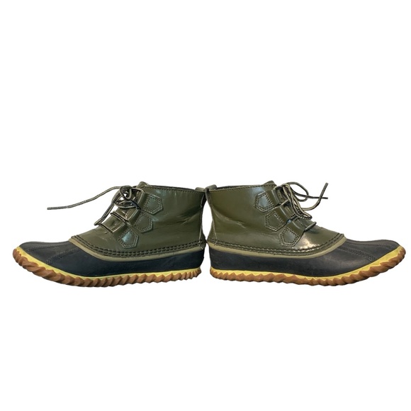 SOREL | Women’s Olive Green Patent Leather Out N‎ About Boots - Sz 7 - Picture 6 of 12
